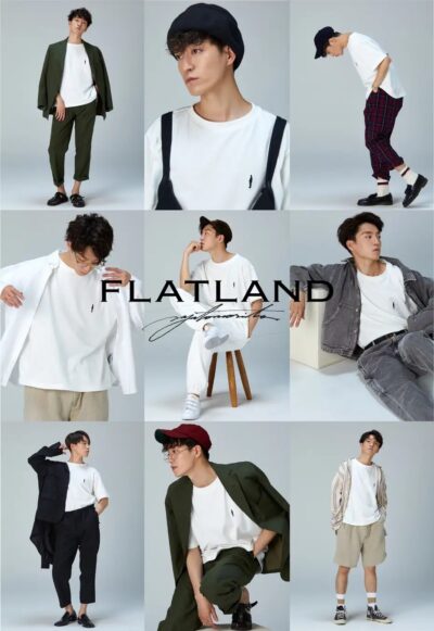 FLATLAND 2nd collection Natural cotton T-shirt